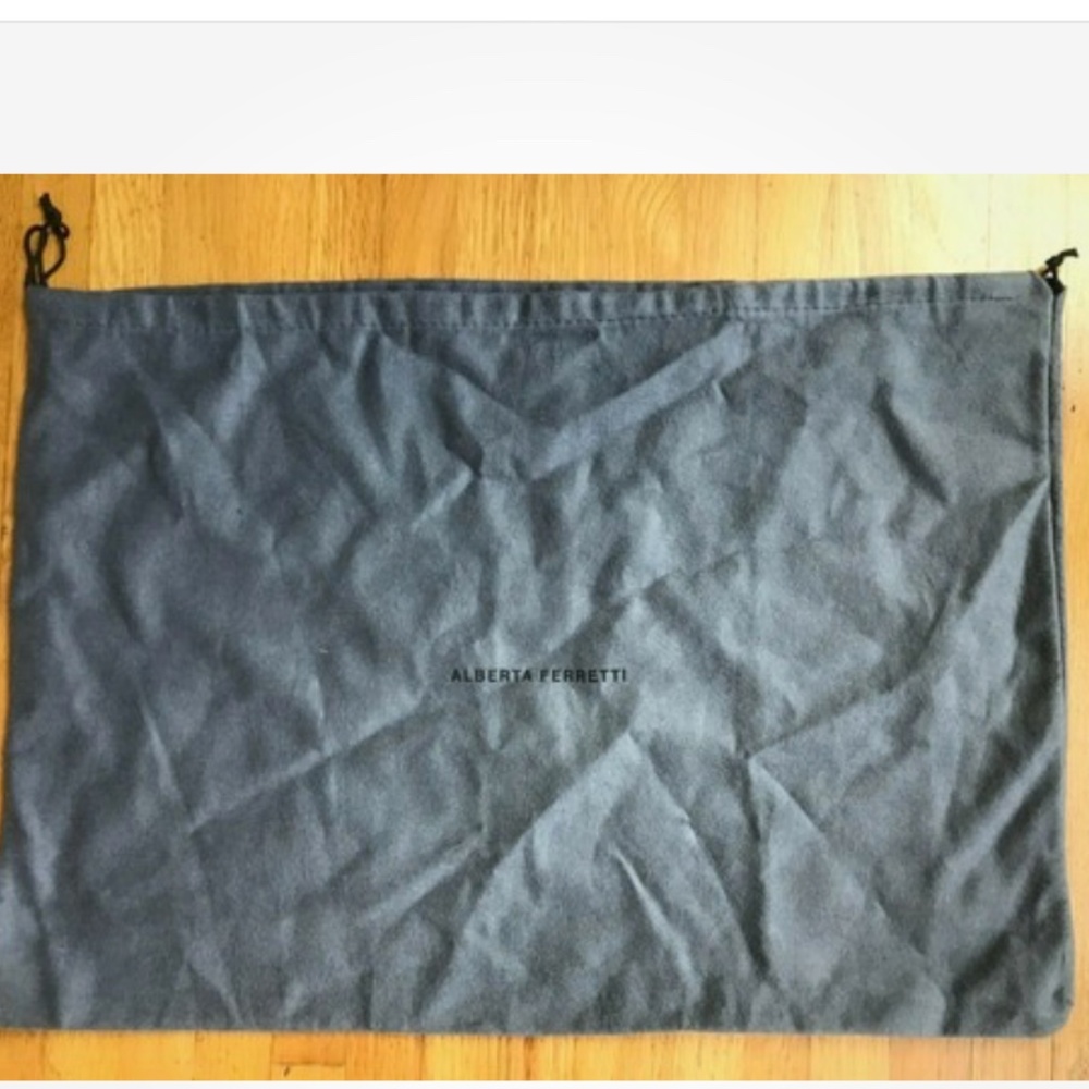 ALBERTA FERRETTI Dust Sleeper Travel Shoe Purse Jewelry Drawstring Bag  15" x 21